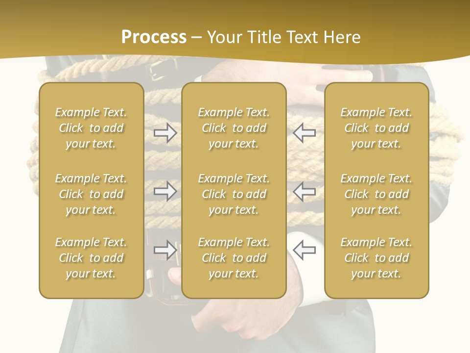 A Man In A Suit Holding A Rope Powerpoint Template PowerPoint Template