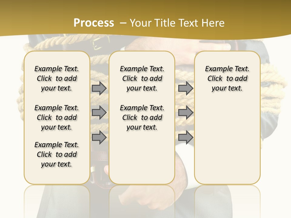 A Man In A Suit Holding A Rope Powerpoint Template PowerPoint Template