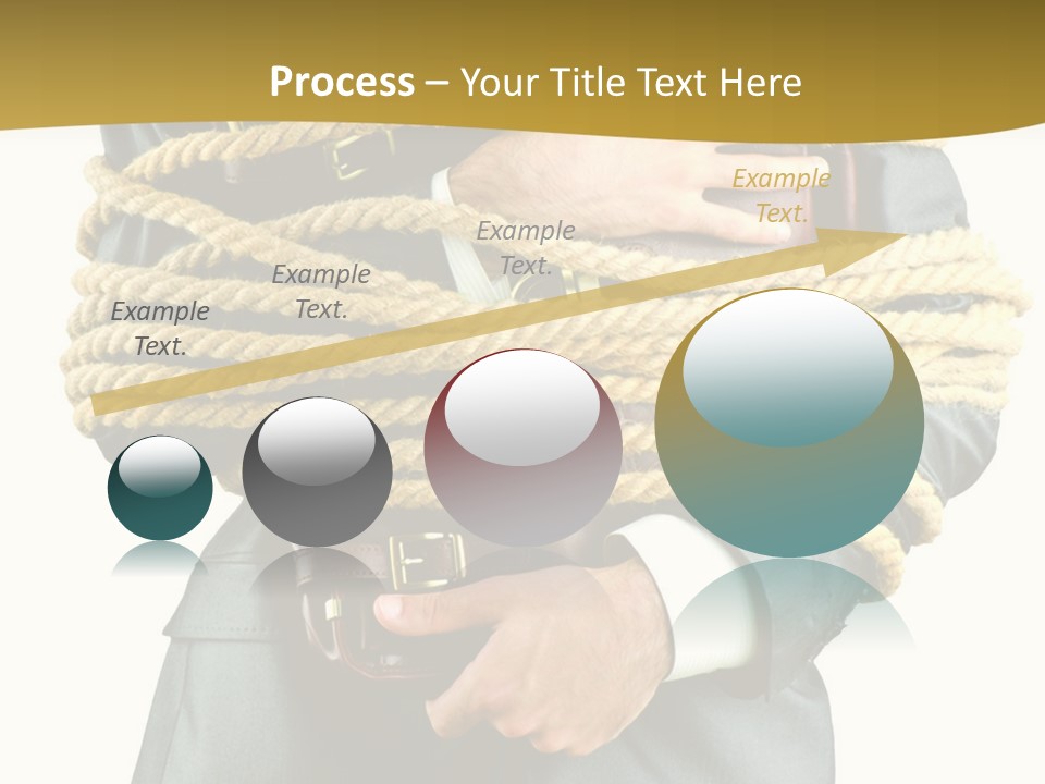 A Man In A Suit Holding A Rope Powerpoint Template PowerPoint Template