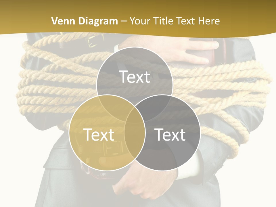 A Man In A Suit Holding A Rope Powerpoint Template PowerPoint Template