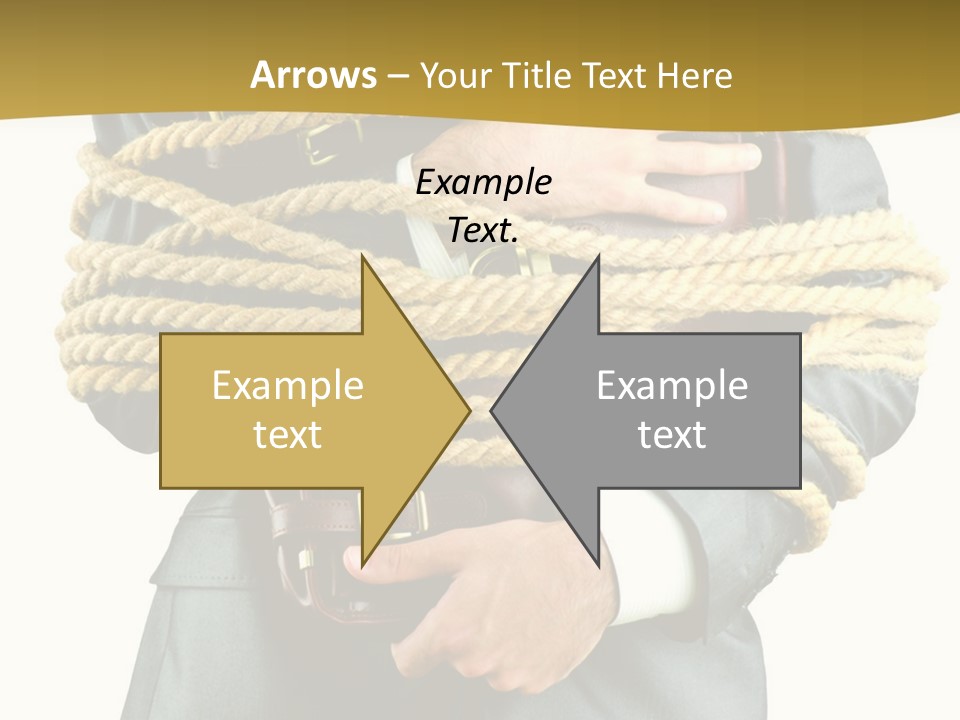 A Man In A Suit Holding A Rope Powerpoint Template PowerPoint Template