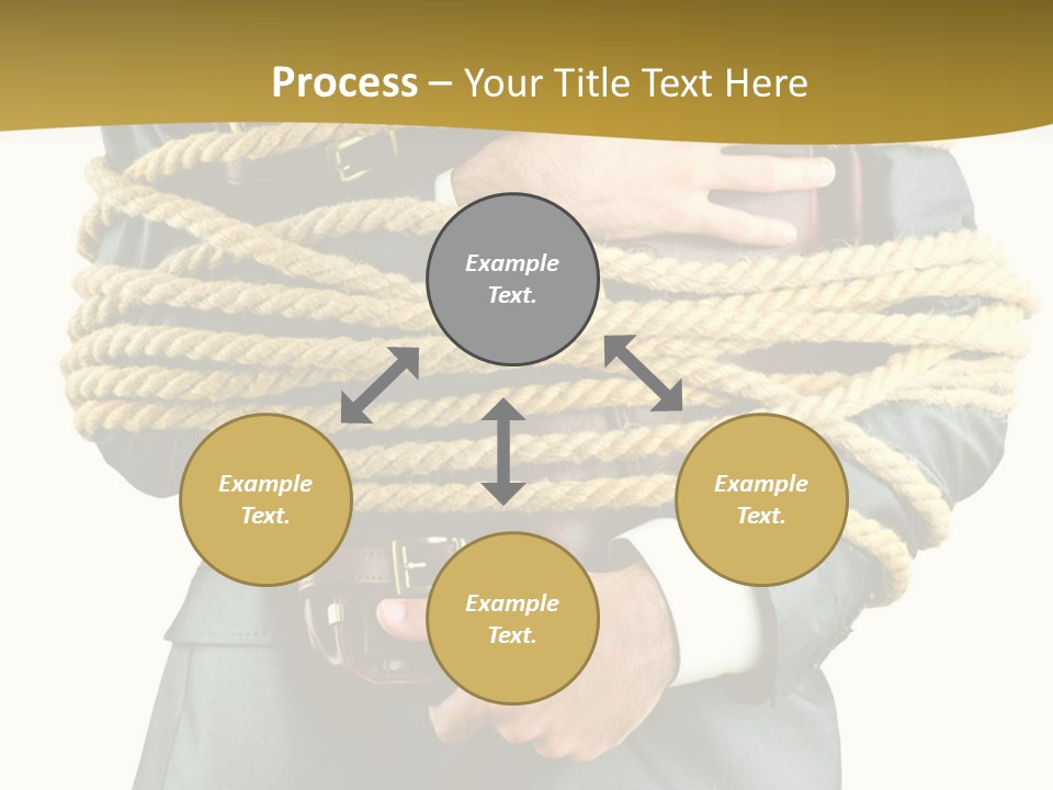 A Man In A Suit Holding A Rope Powerpoint Template PowerPoint Template