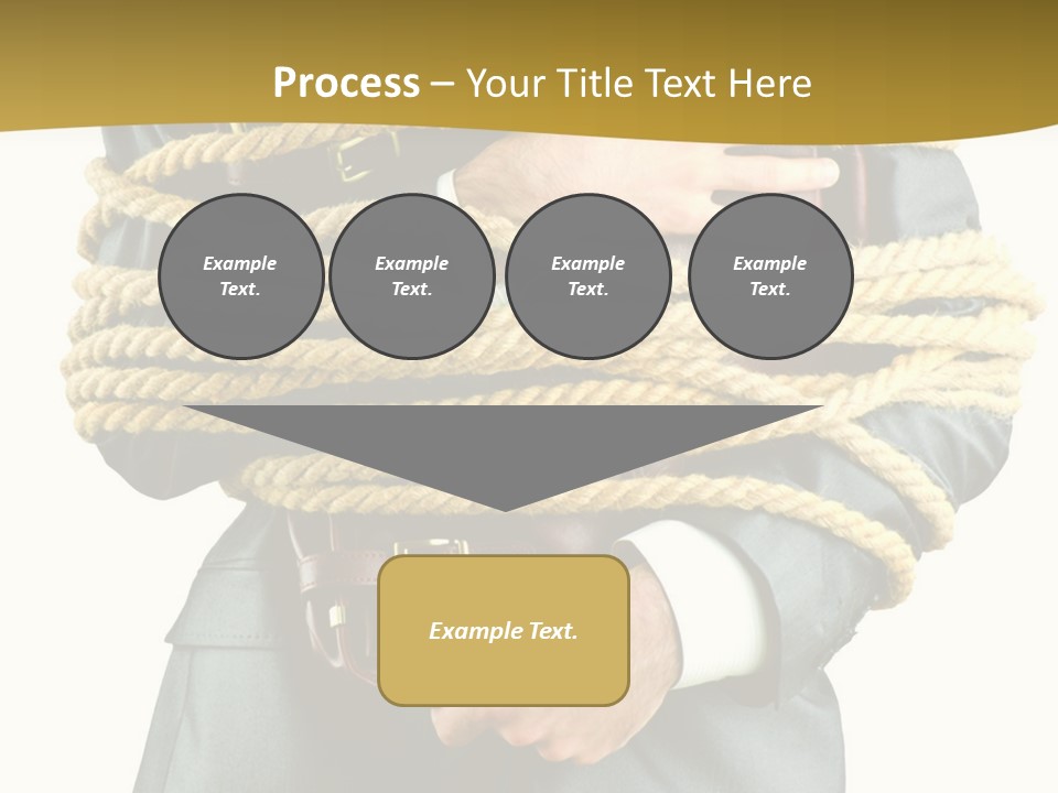 A Man In A Suit Holding A Rope Powerpoint Template PowerPoint Template