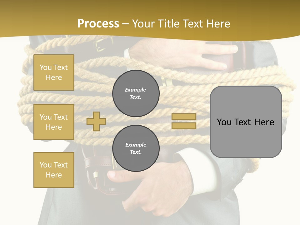 A Man In A Suit Holding A Rope Powerpoint Template PowerPoint Template