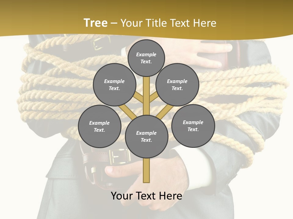 A Man In A Suit Holding A Rope Powerpoint Template PowerPoint Template