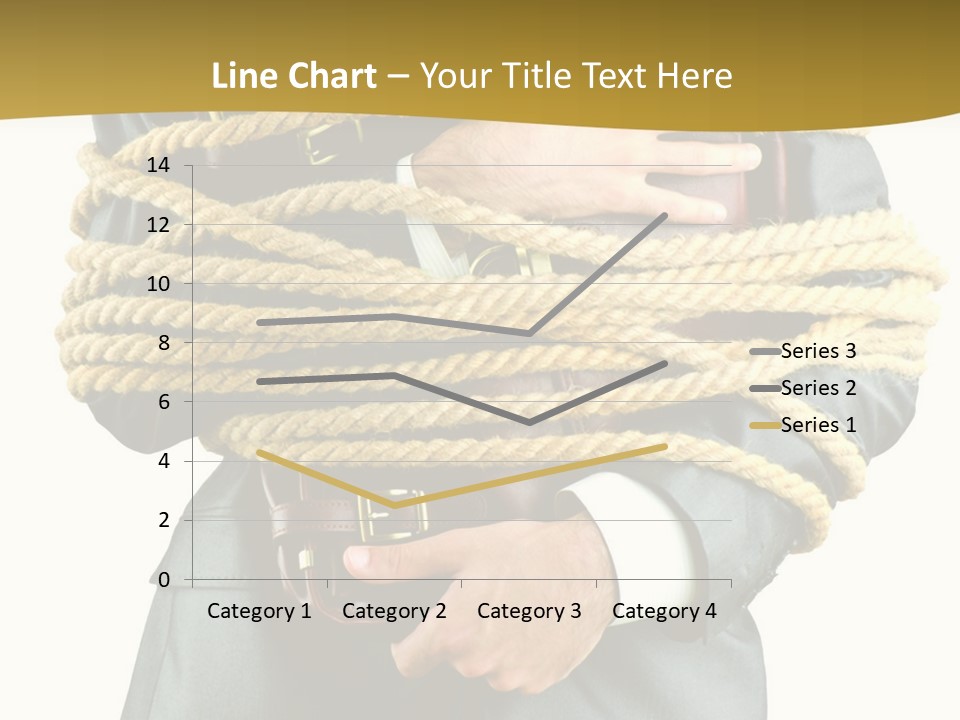 A Man In A Suit Holding A Rope Powerpoint Template PowerPoint Template