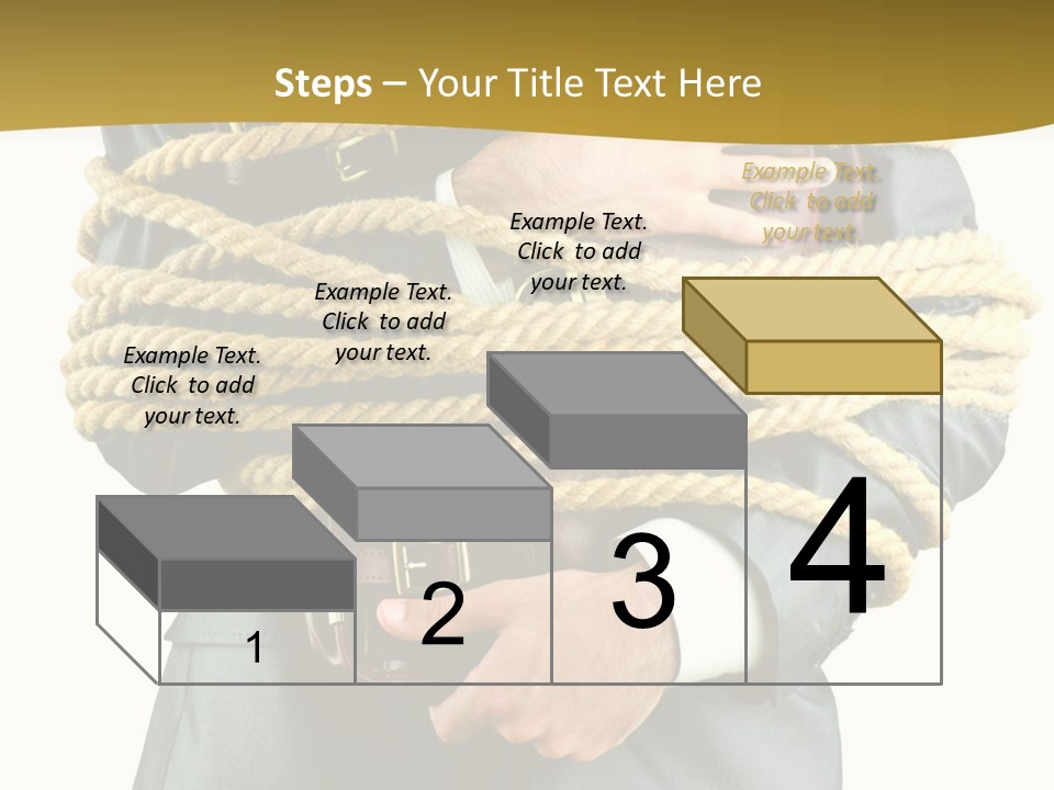 A Man In A Suit Holding A Rope Powerpoint Template PowerPoint Template