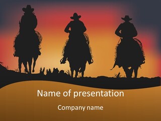 Travel Cowboy Male PowerPoint Template