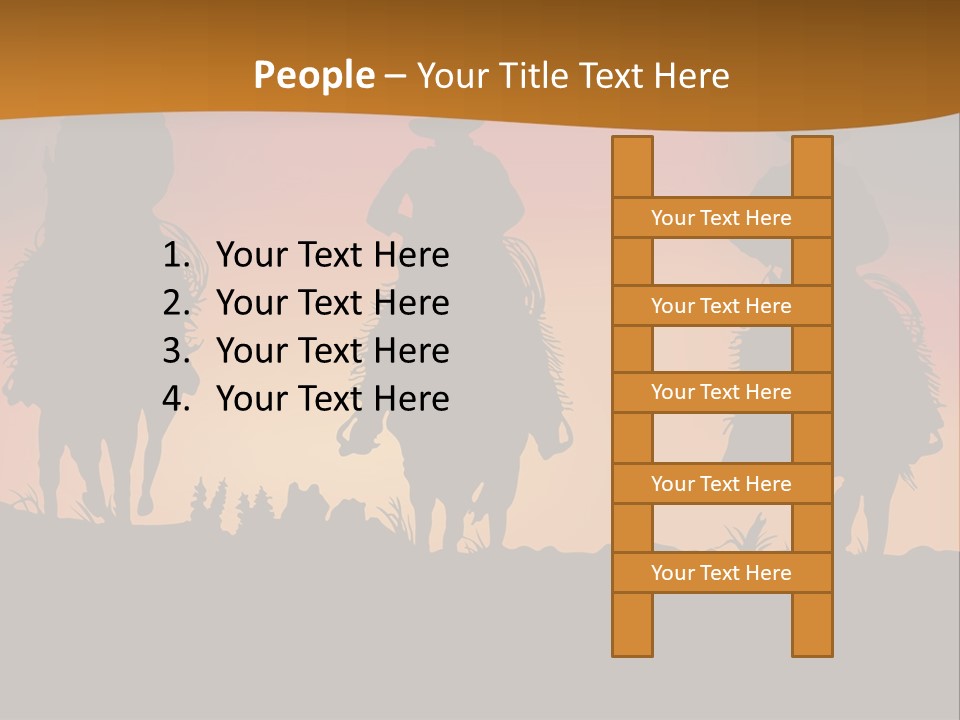 Travel Cowboy Male PowerPoint Template