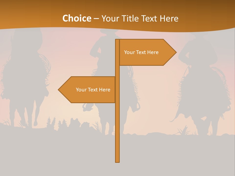 Travel Cowboy Male PowerPoint Template