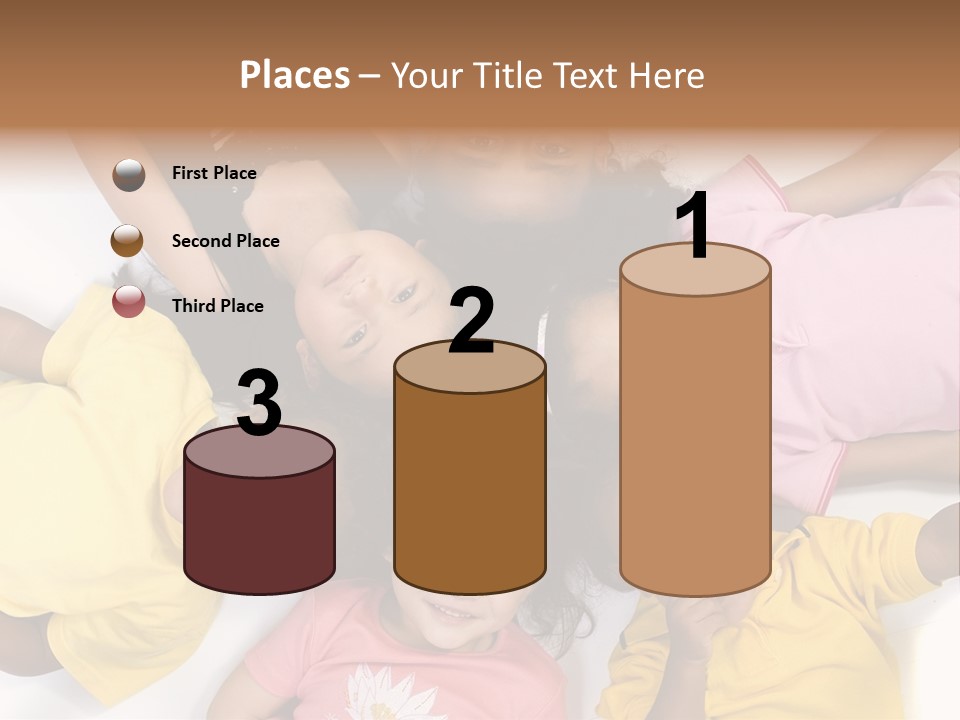 A Group Of Children Laying On Top Of Each Other PowerPoint Template