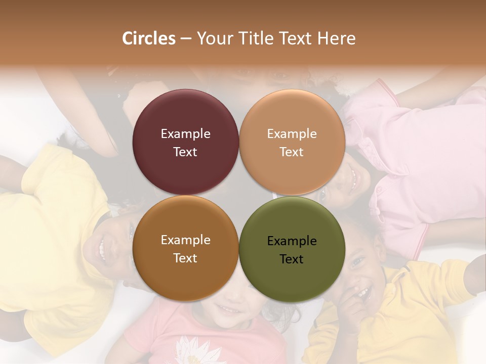 A Group Of Children Laying On Top Of Each Other PowerPoint Template