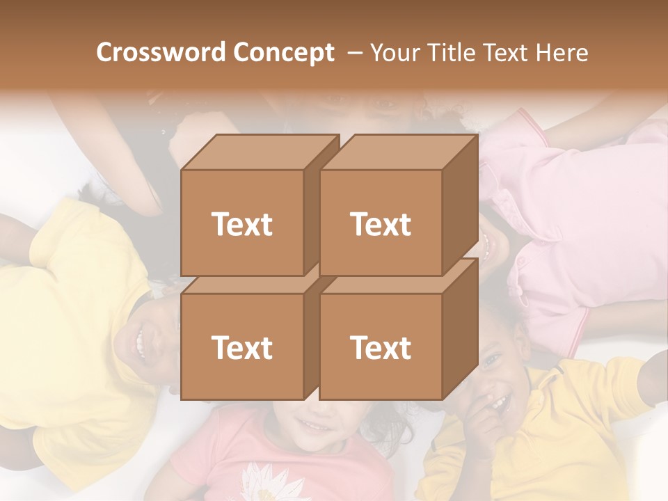 A Group Of Children Laying On Top Of Each Other PowerPoint Template