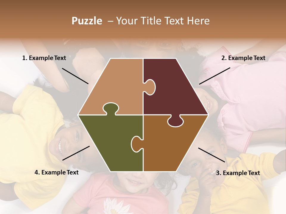 A Group Of Children Laying On Top Of Each Other PowerPoint Template