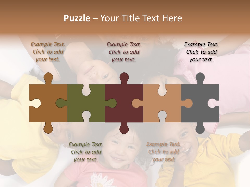 A Group Of Children Laying On Top Of Each Other PowerPoint Template