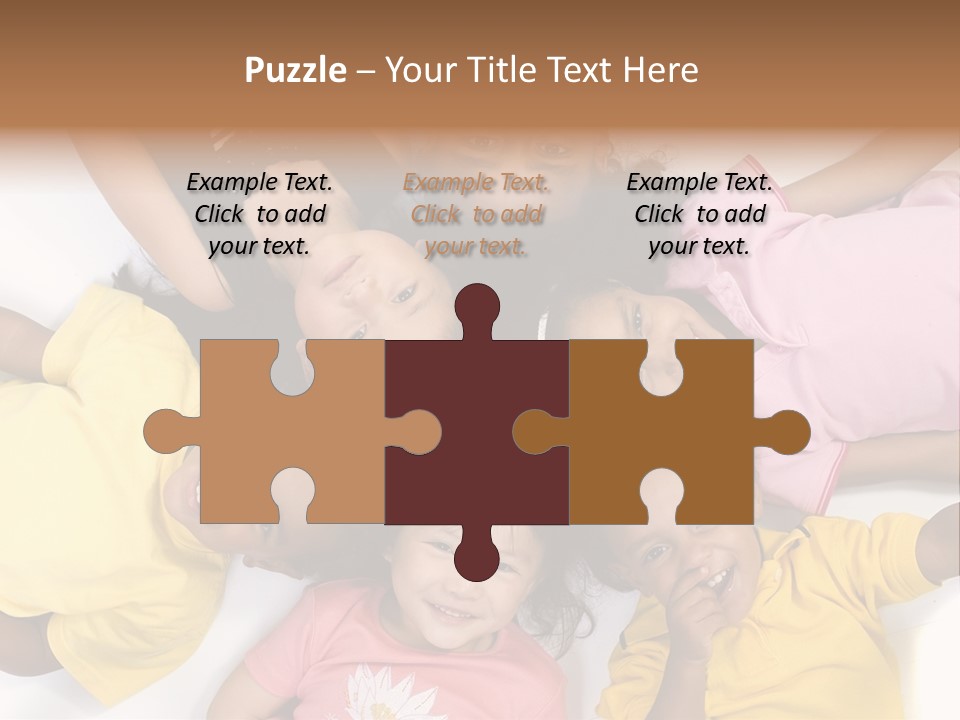 A Group Of Children Laying On Top Of Each Other PowerPoint Template