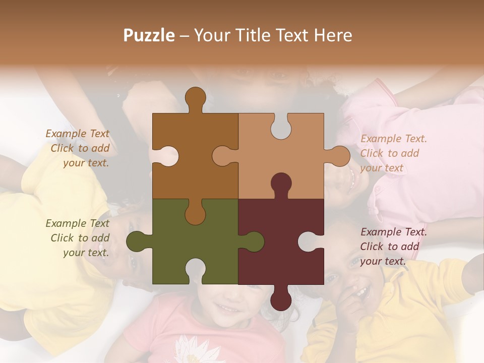 A Group Of Children Laying On Top Of Each Other PowerPoint Template