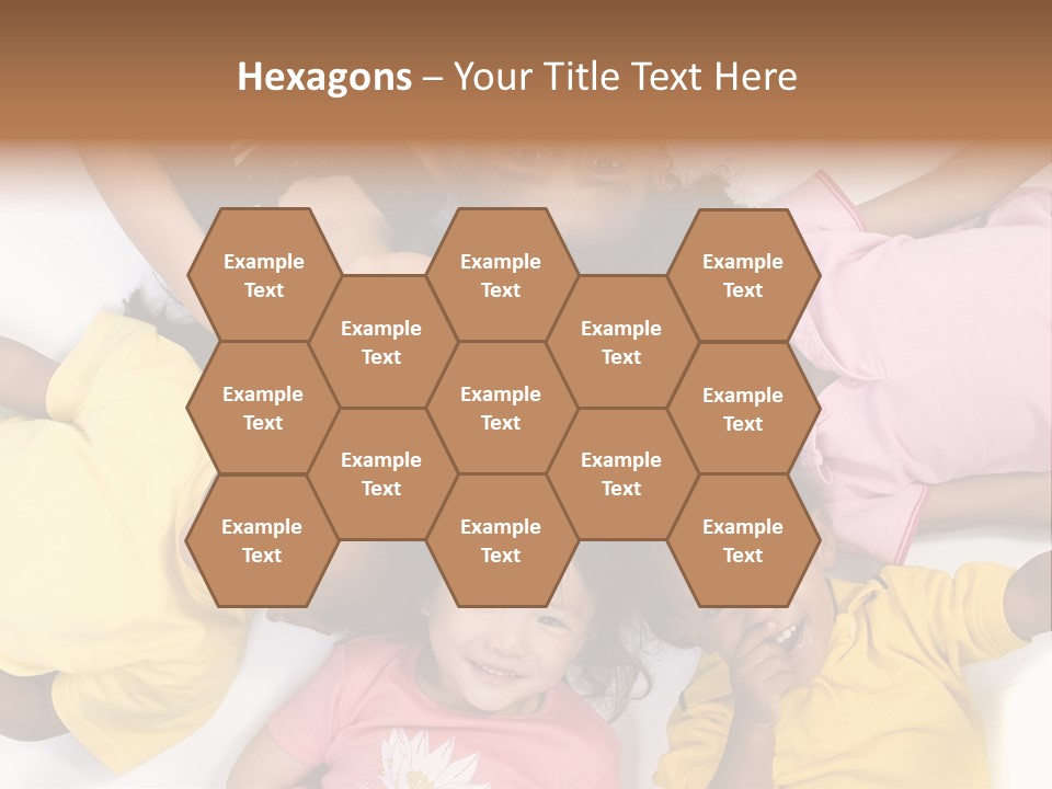 A Group Of Children Laying On Top Of Each Other PowerPoint Template