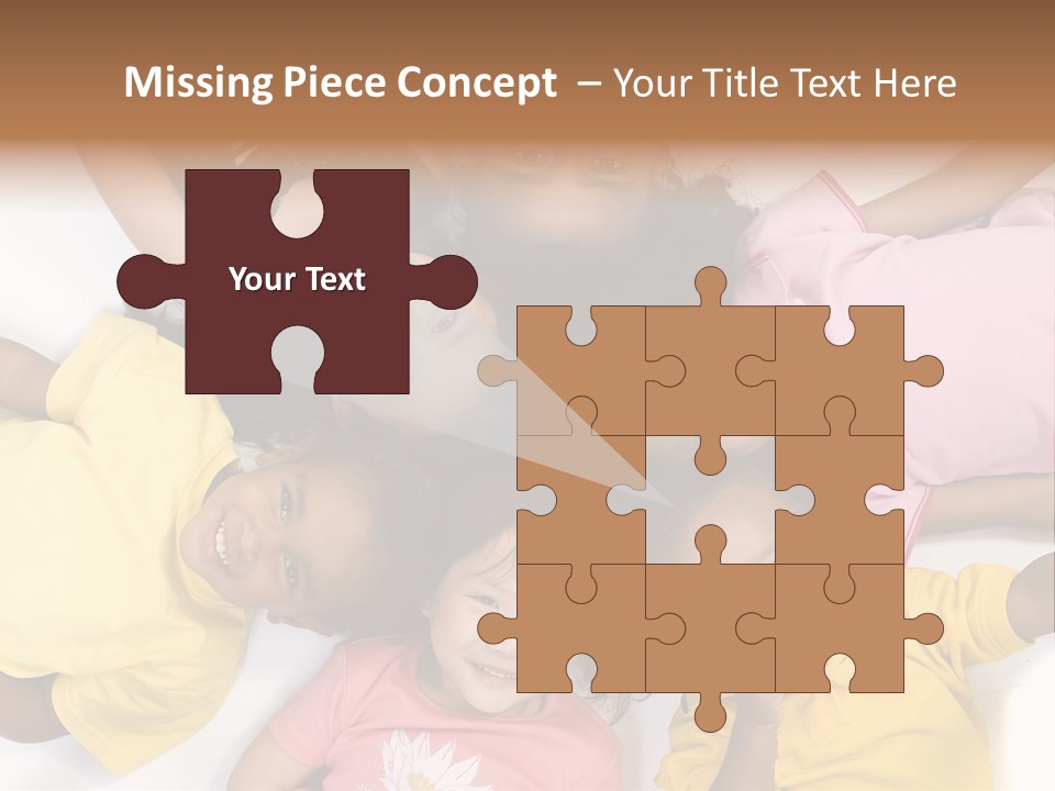 A Group Of Children Laying On Top Of Each Other PowerPoint Template