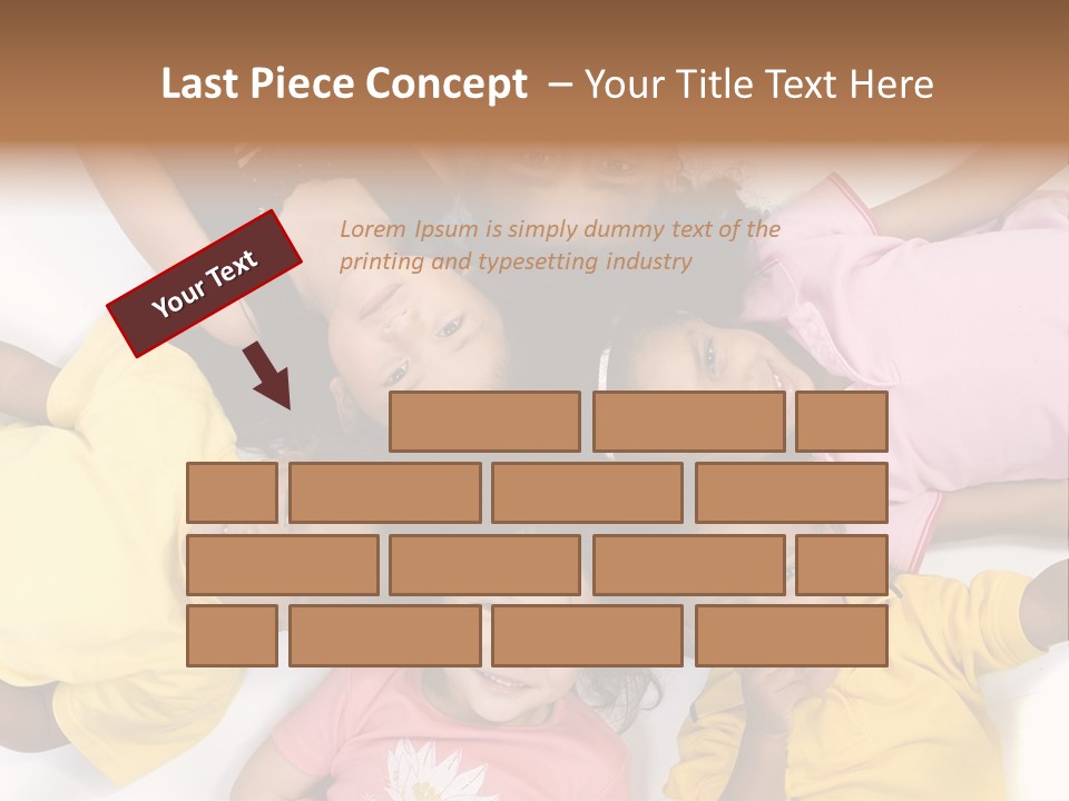 A Group Of Children Laying On Top Of Each Other PowerPoint Template