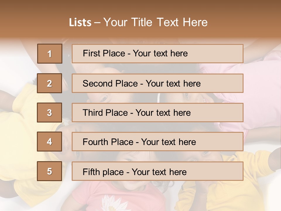 A Group Of Children Laying On Top Of Each Other PowerPoint Template