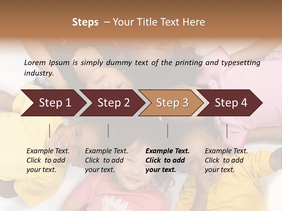 A Group Of Children Laying On Top Of Each Other PowerPoint Template