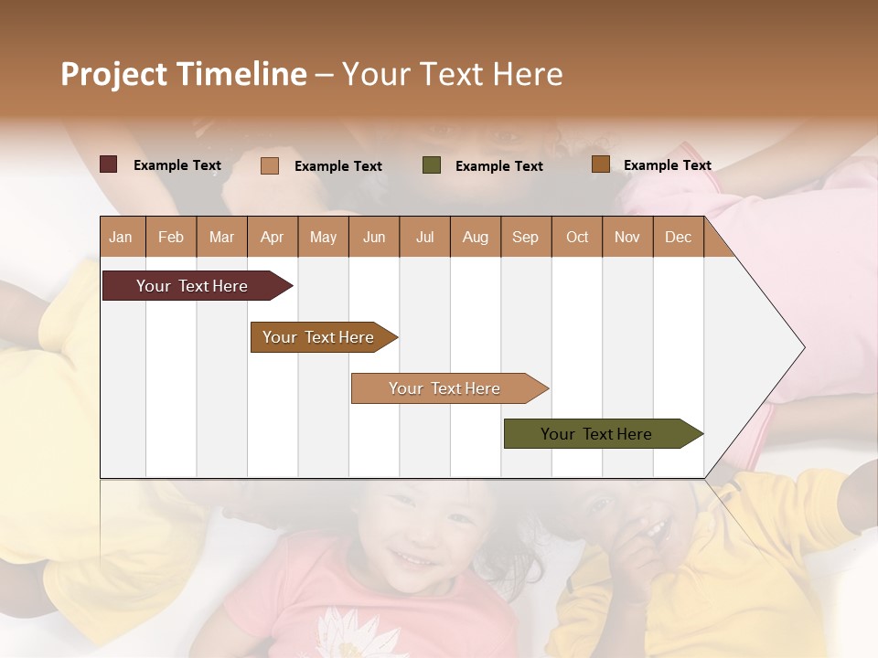 A Group Of Children Laying On Top Of Each Other PowerPoint Template