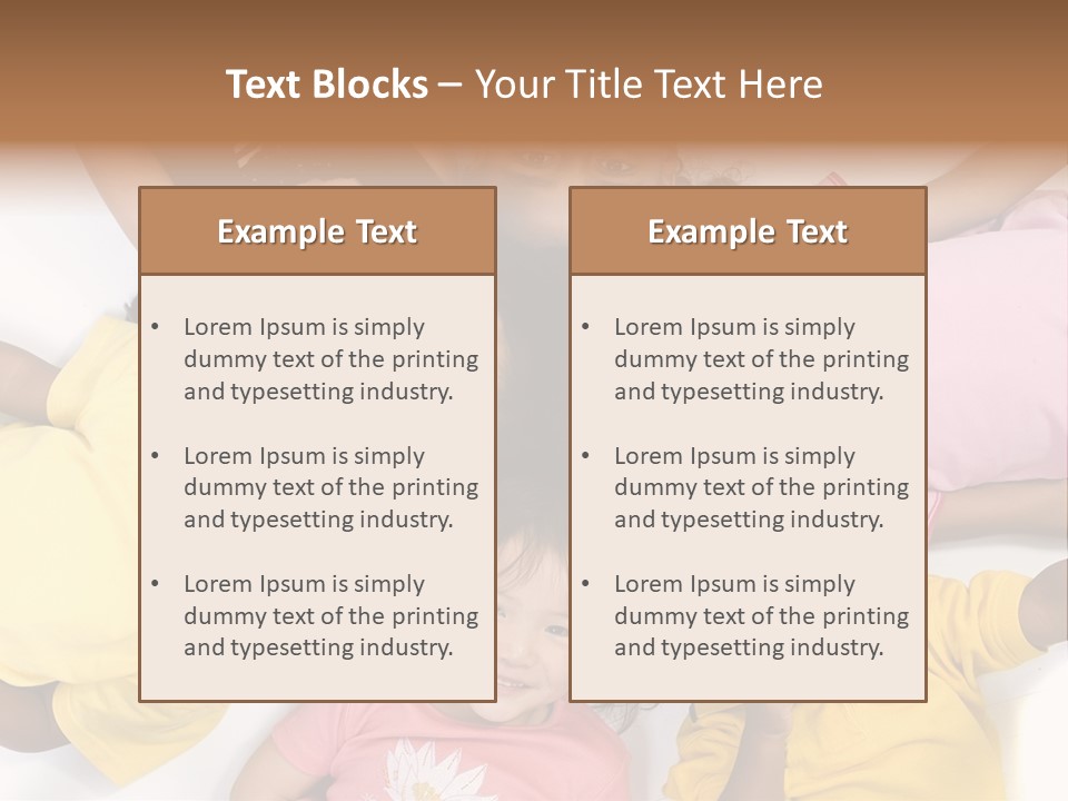 A Group Of Children Laying On Top Of Each Other PowerPoint Template