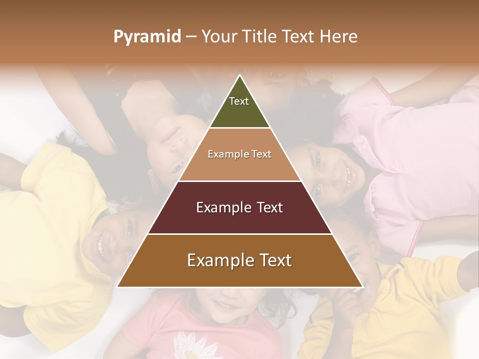 A Group Of Children Laying On Top Of Each Other PowerPoint Template