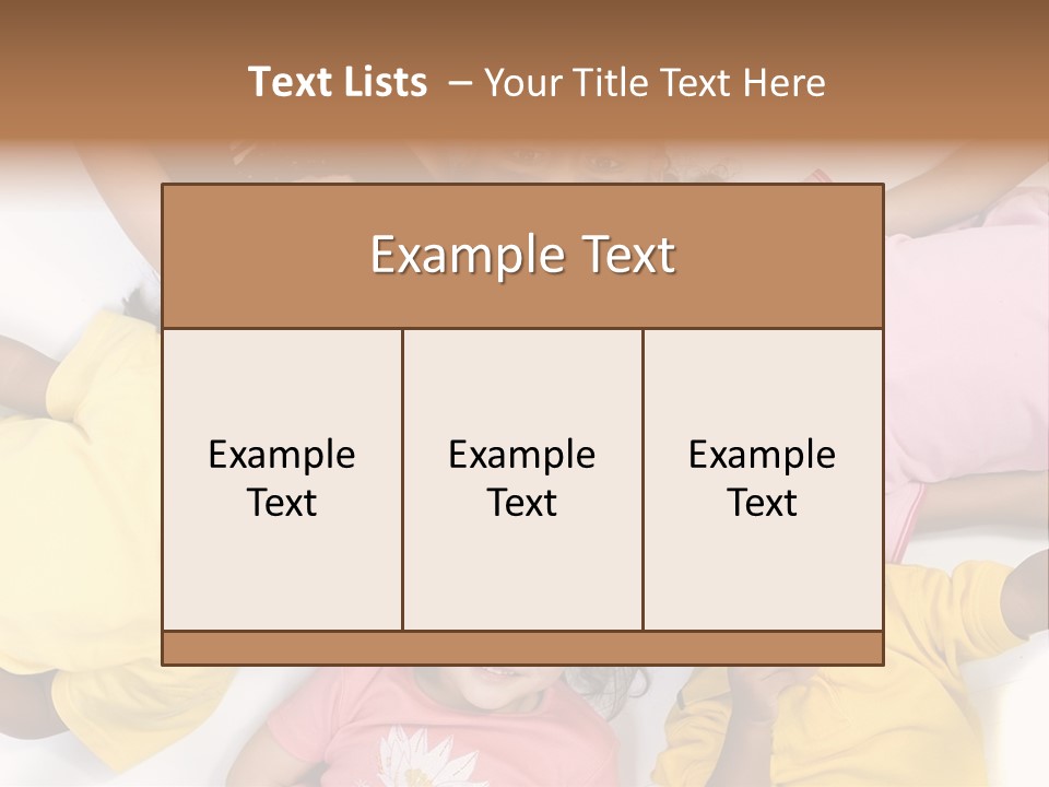 A Group Of Children Laying On Top Of Each Other PowerPoint Template