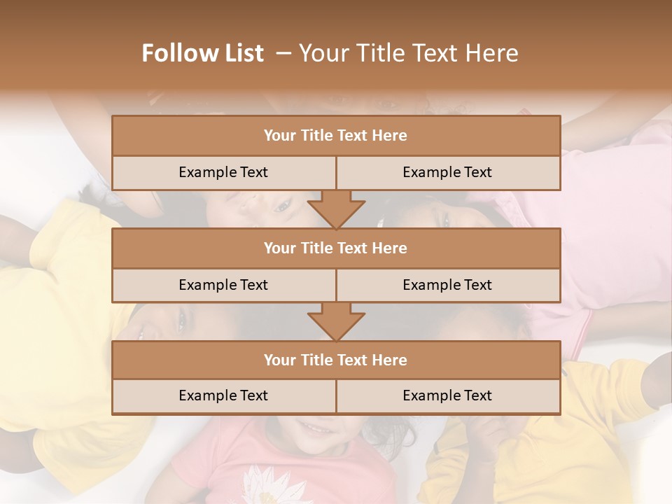 A Group Of Children Laying On Top Of Each Other PowerPoint Template