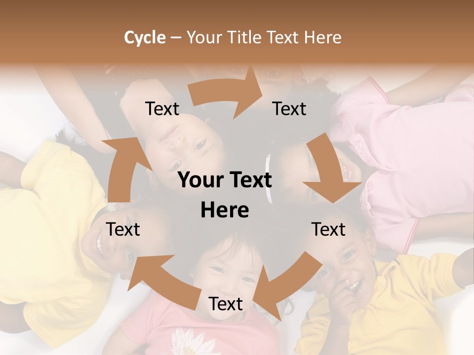 A Group Of Children Laying On Top Of Each Other PowerPoint Template