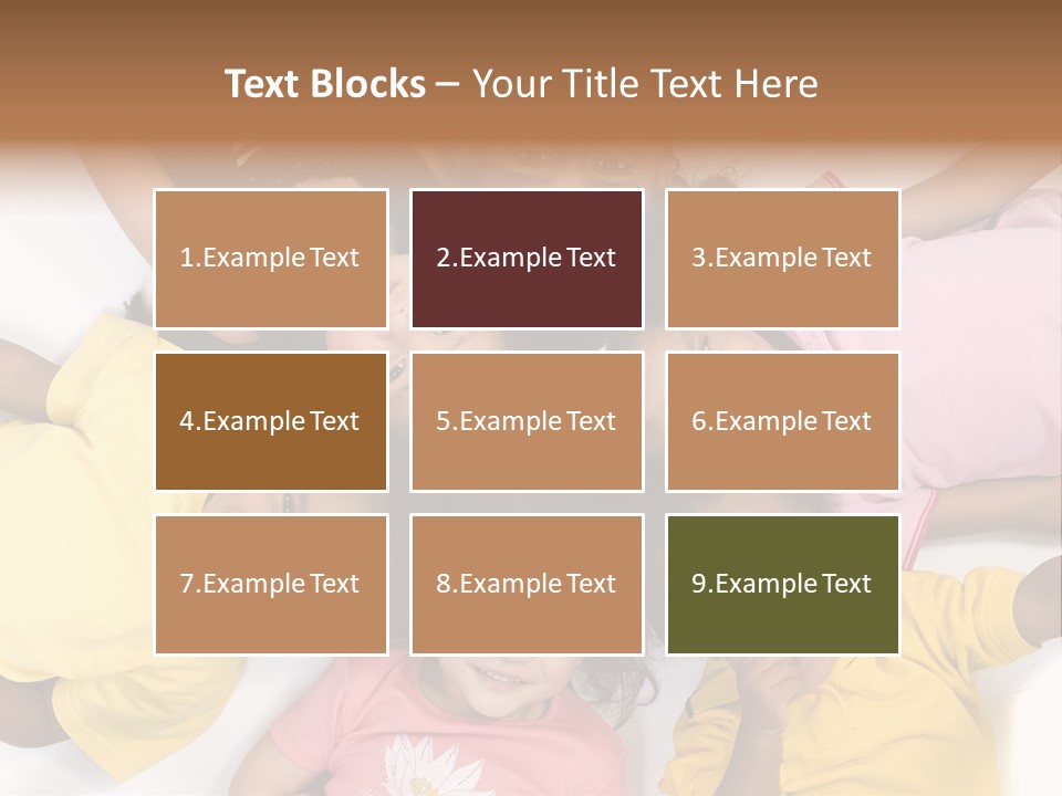 A Group Of Children Laying On Top Of Each Other PowerPoint Template
