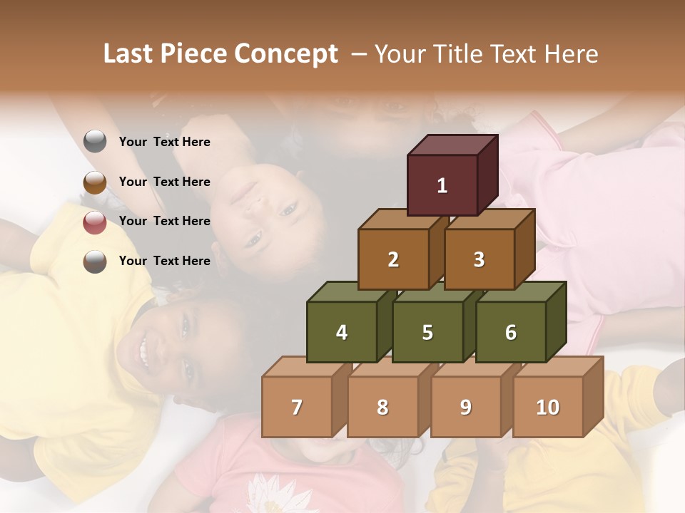 A Group Of Children Laying On Top Of Each Other PowerPoint Template