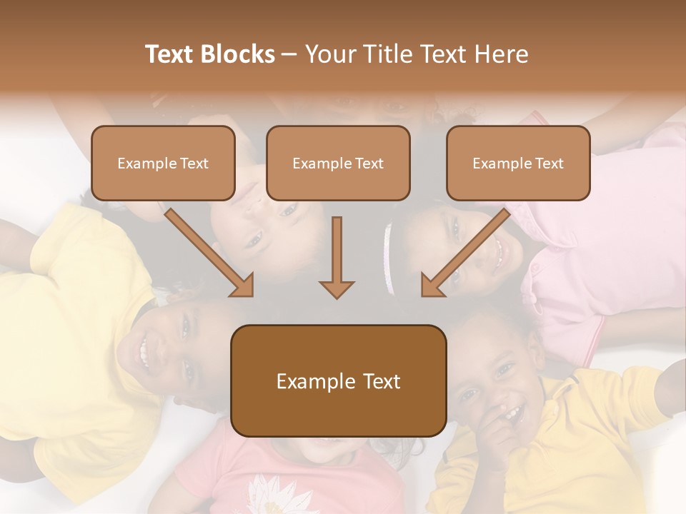A Group Of Children Laying On Top Of Each Other PowerPoint Template