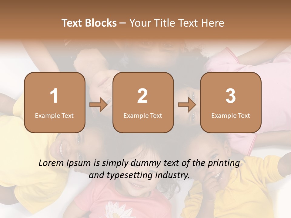 A Group Of Children Laying On Top Of Each Other PowerPoint Template