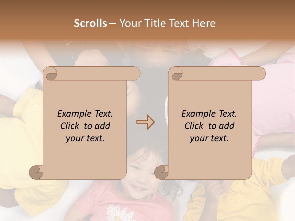 A Group Of Children Laying On Top Of Each Other PowerPoint Template