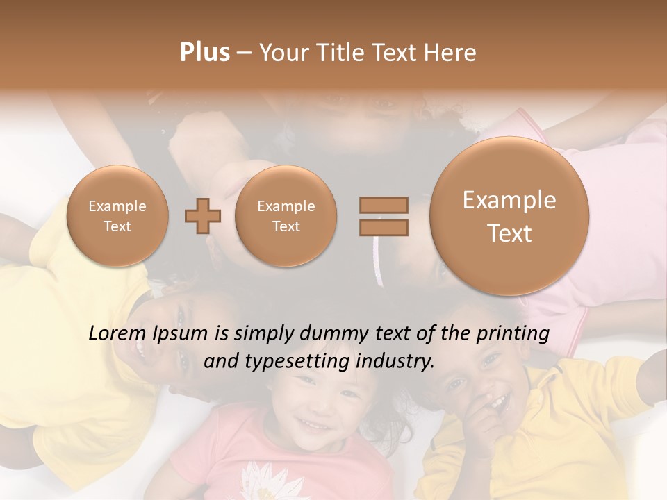 A Group Of Children Laying On Top Of Each Other PowerPoint Template