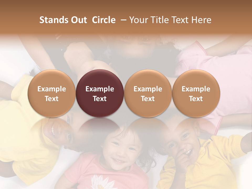A Group Of Children Laying On Top Of Each Other PowerPoint Template