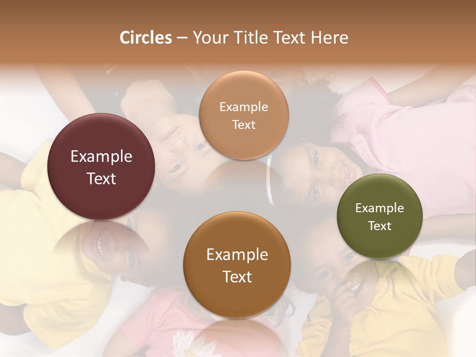 A Group Of Children Laying On Top Of Each Other PowerPoint Template
