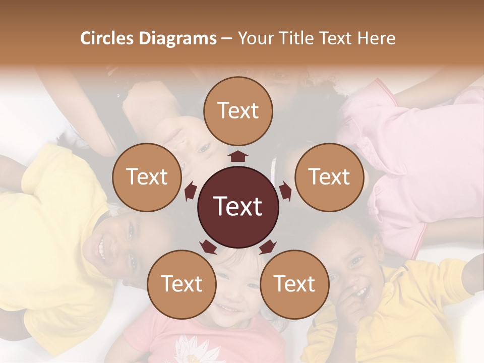 A Group Of Children Laying On Top Of Each Other PowerPoint Template