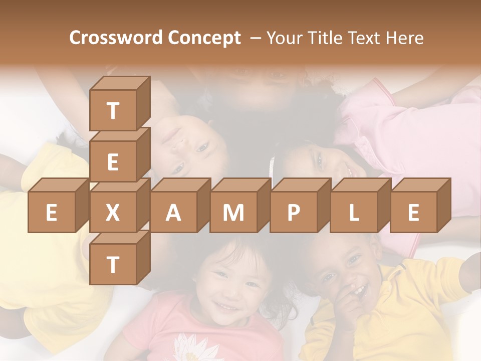 A Group Of Children Laying On Top Of Each Other PowerPoint Template