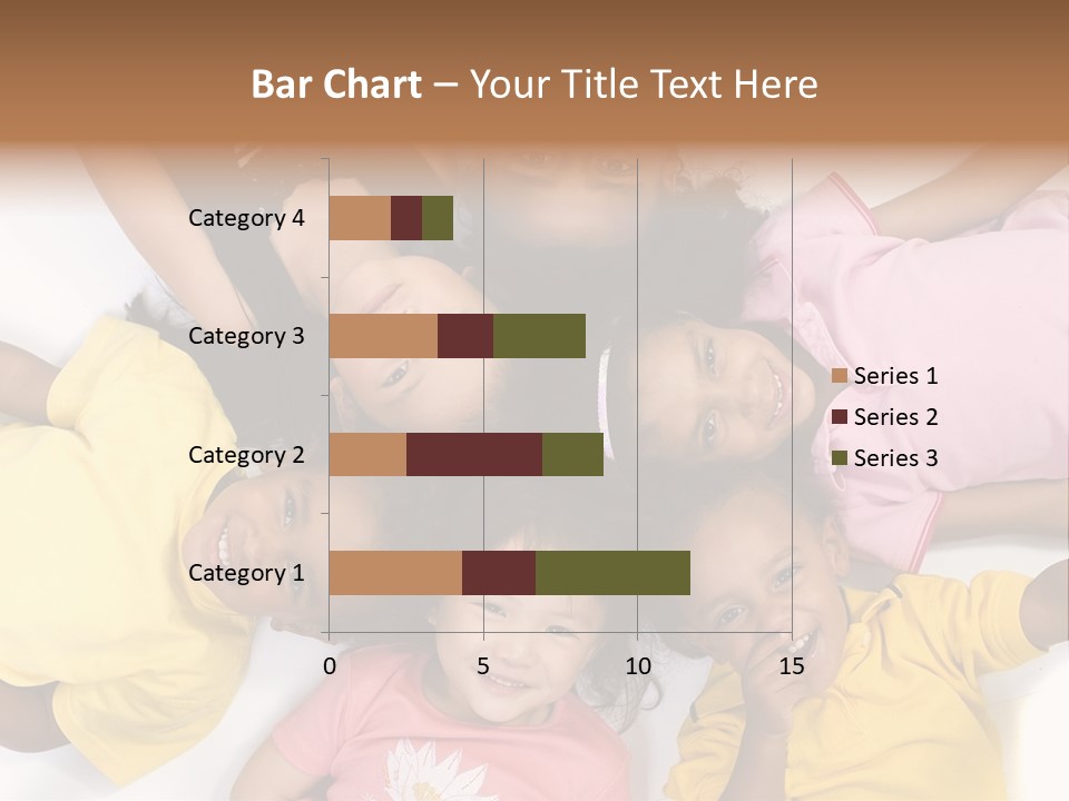 A Group Of Children Laying On Top Of Each Other PowerPoint Template