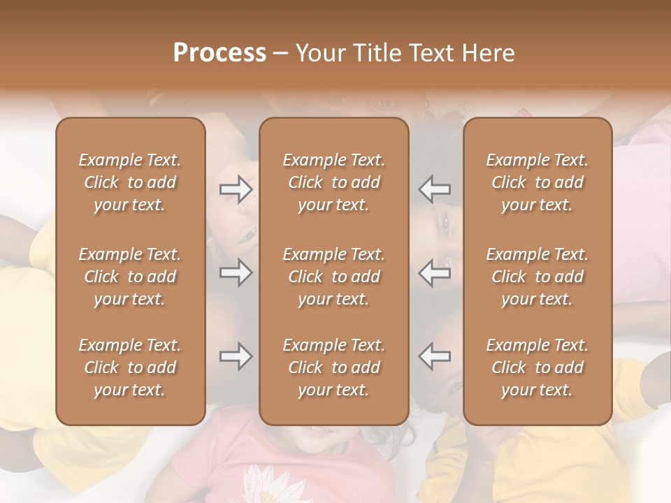 A Group Of Children Laying On Top Of Each Other PowerPoint Template
