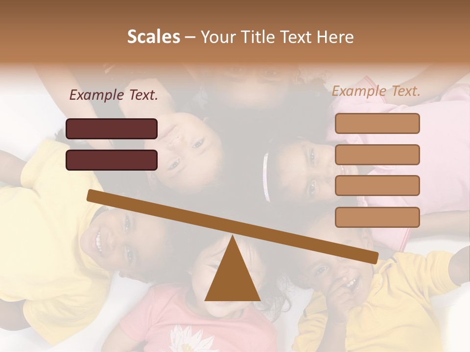 A Group Of Children Laying On Top Of Each Other PowerPoint Template