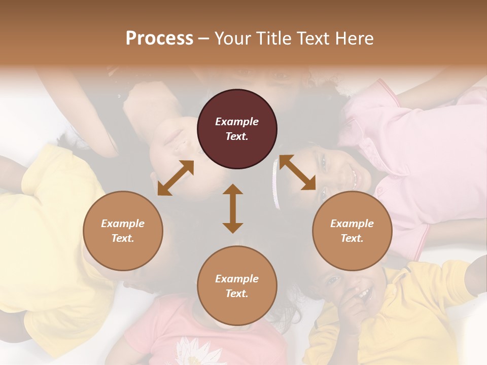 A Group Of Children Laying On Top Of Each Other PowerPoint Template