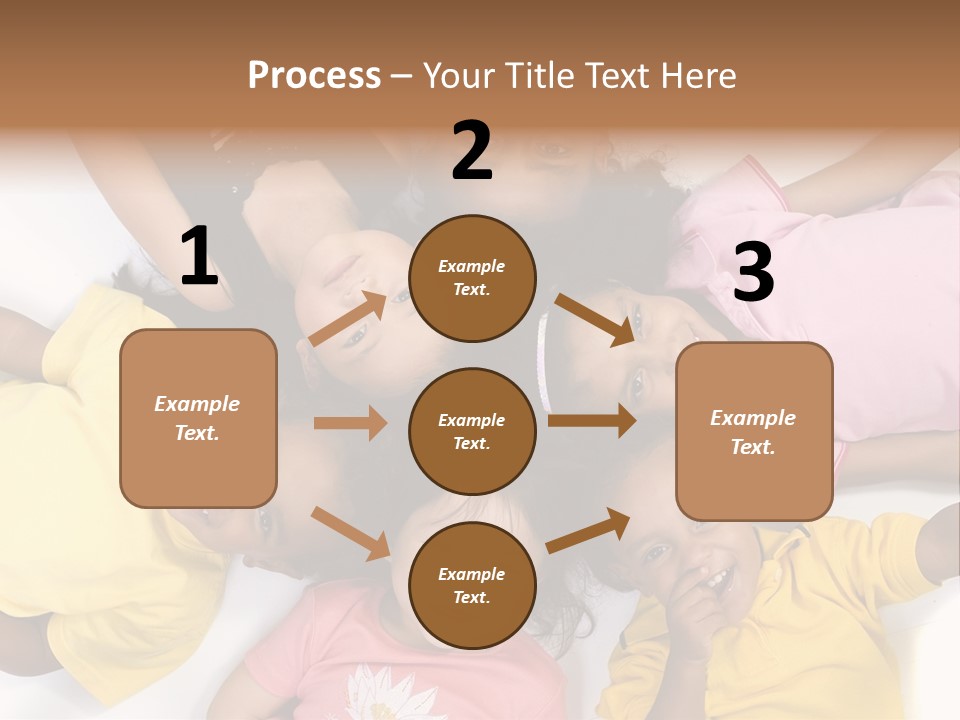 A Group Of Children Laying On Top Of Each Other PowerPoint Template