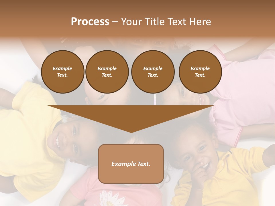 A Group Of Children Laying On Top Of Each Other PowerPoint Template