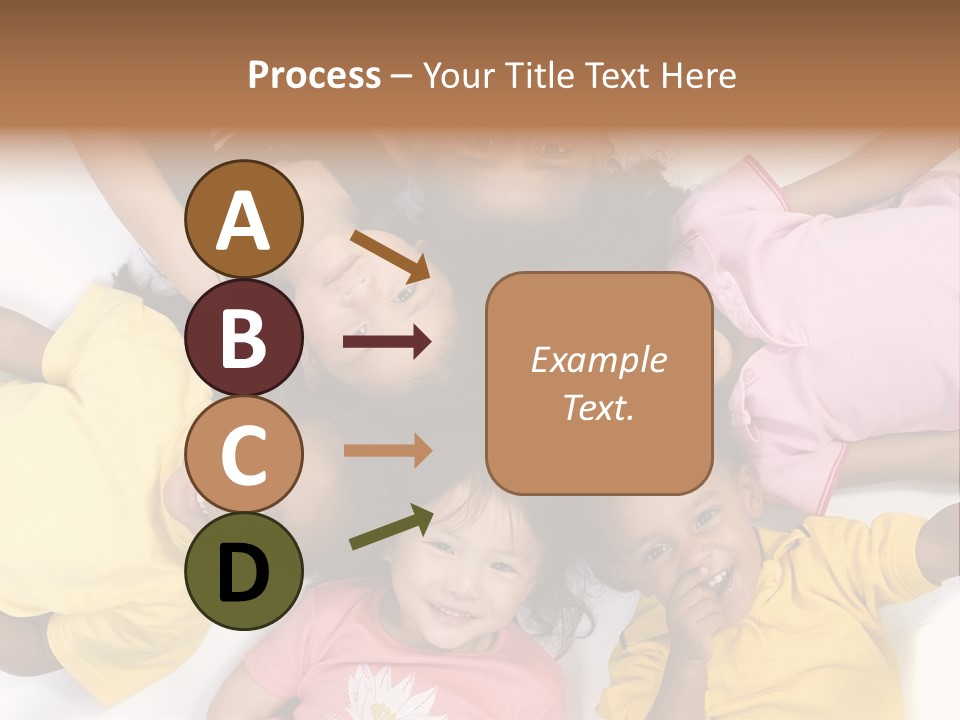 A Group Of Children Laying On Top Of Each Other PowerPoint Template