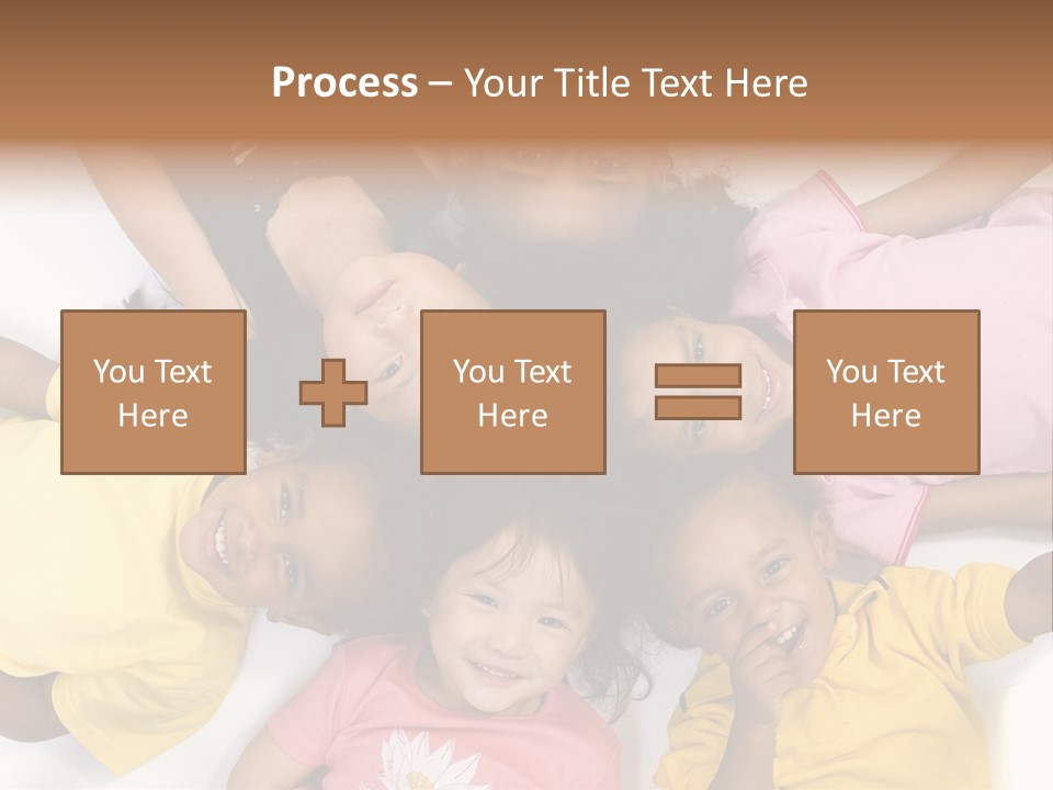 A Group Of Children Laying On Top Of Each Other PowerPoint Template